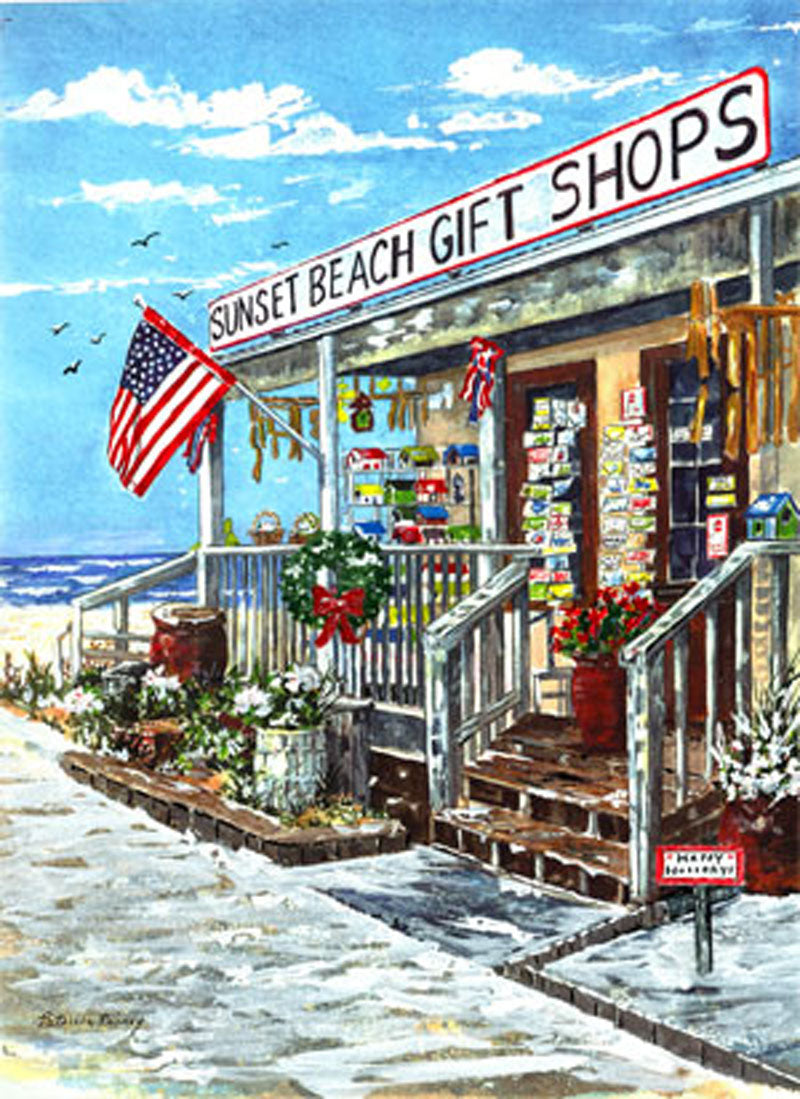 Sunset Beach Gift Shop (CM42W) Patricia Rainey Studios