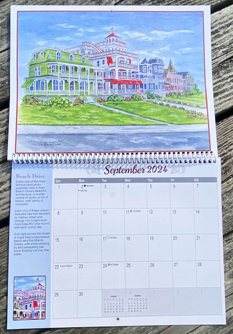 Cape May Watercolors 2024 Calendar