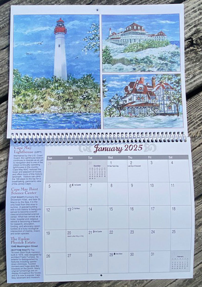 Cape May Watercolors 2024 Calendar