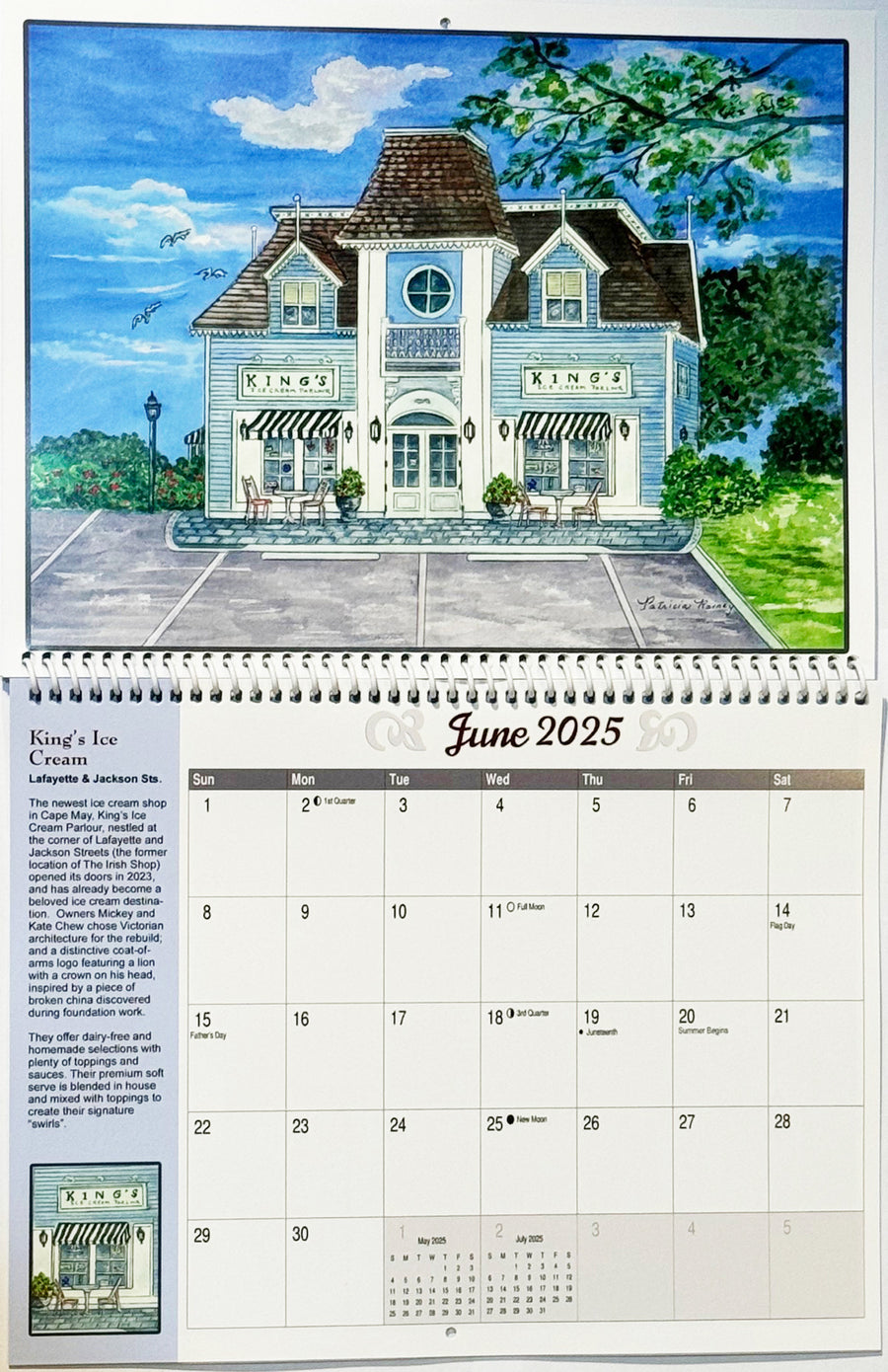Cape May Watercolors 2025 Calendar