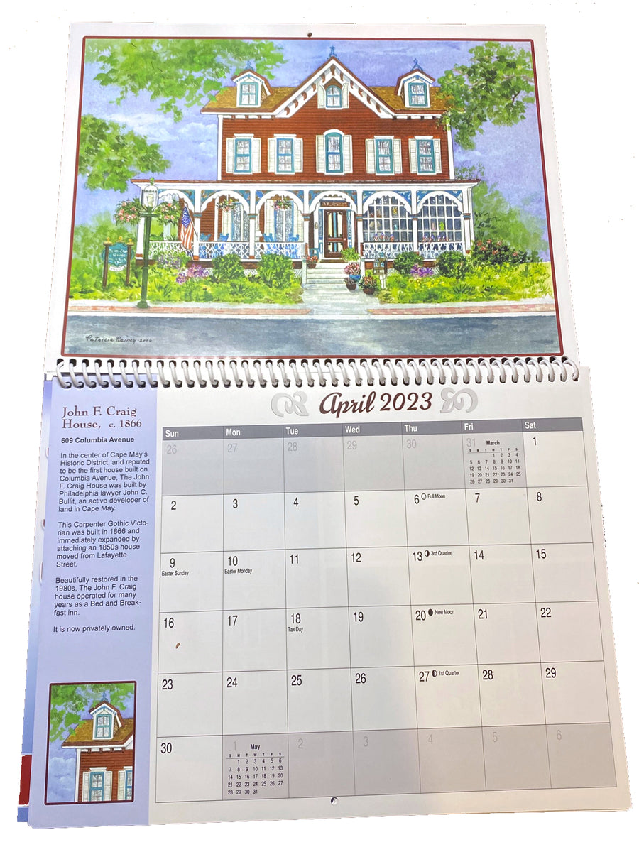 Cape May Watercolors 2023 Calendar Patricia Rainey Studios